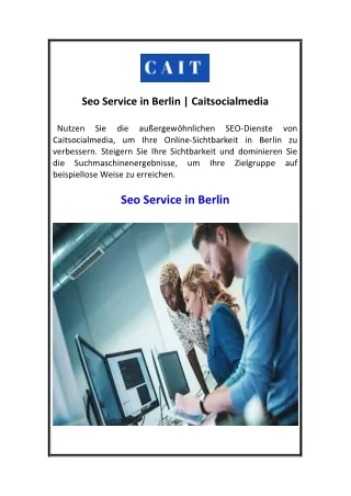 Seo Service in Berlin  Caitsocialmedia
