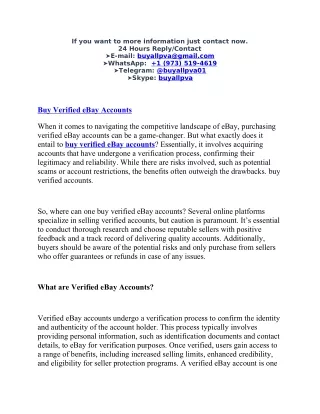 Buy Verified eBay Accounts