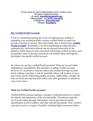 Buy Verified Paxful Accounts