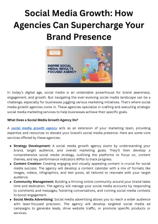 Social Media Growth How Agencies Can Supercharge Your Brand Presence