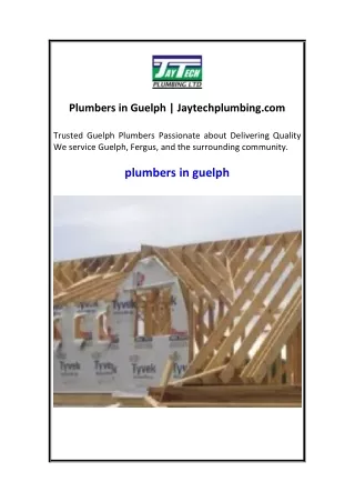 Plumbers in Guelph  Jaytechplumbing.com