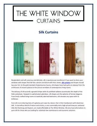 silk curtains