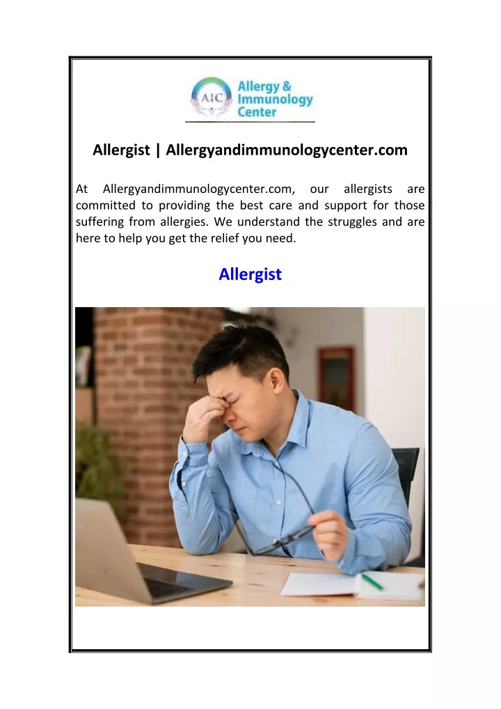 allergist allergyandimmunologycenter com