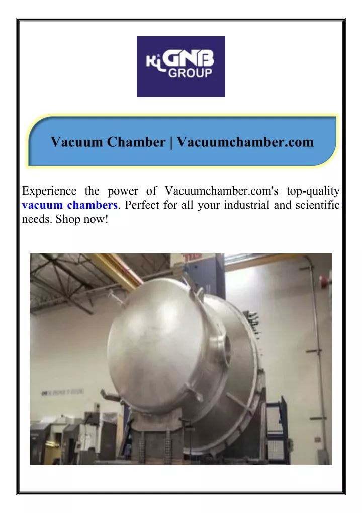 experience the power of vacuumchamber