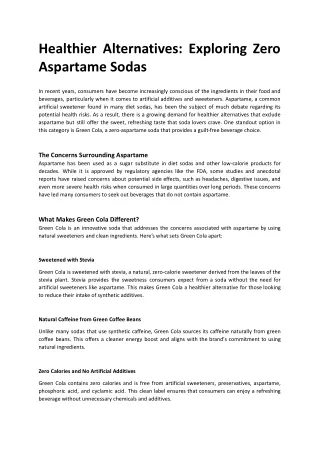 Healthier Alternatives Exploring Zero Aspartame Sodas.docx