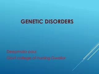 genetic disorders