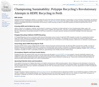 Polypipe Recycling’s Revolutionary Attempts in HDPE Recycling in Perth