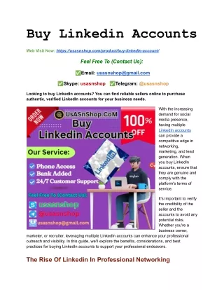 Buy Linkedin Accounts-with visit our website usasnshop.com