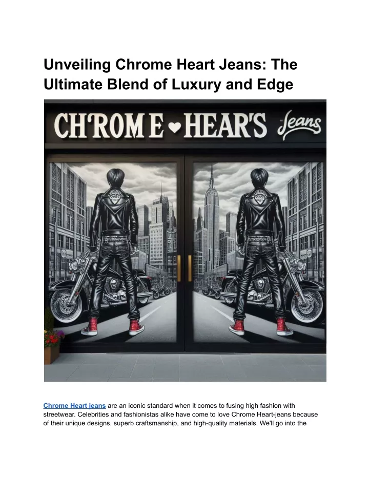 unveiling chrome heart jeans the ultimate blend