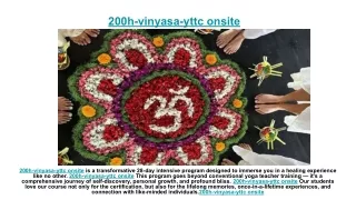 200h vinyasa yttc onsite