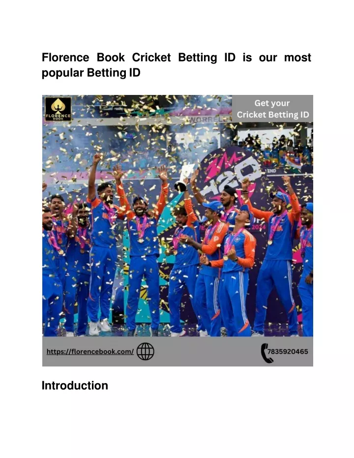 florence book cricket betting id is our most