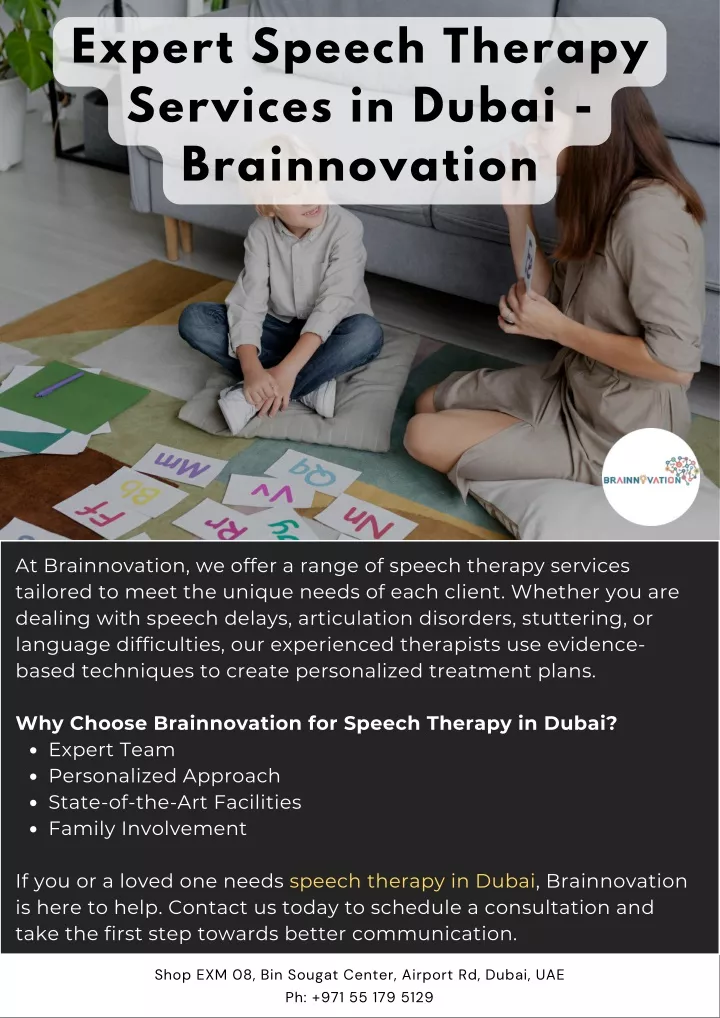 expert speech therapy services in dubai