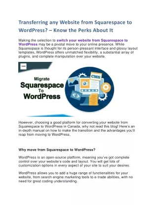 transferring any website from squarespace