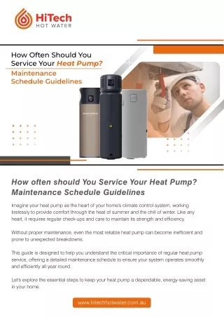 How Often Should You Service Your Heat Pump Maintenance Schedule Guidelines