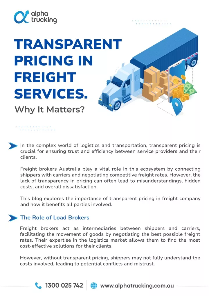 transparent pricing in freight services