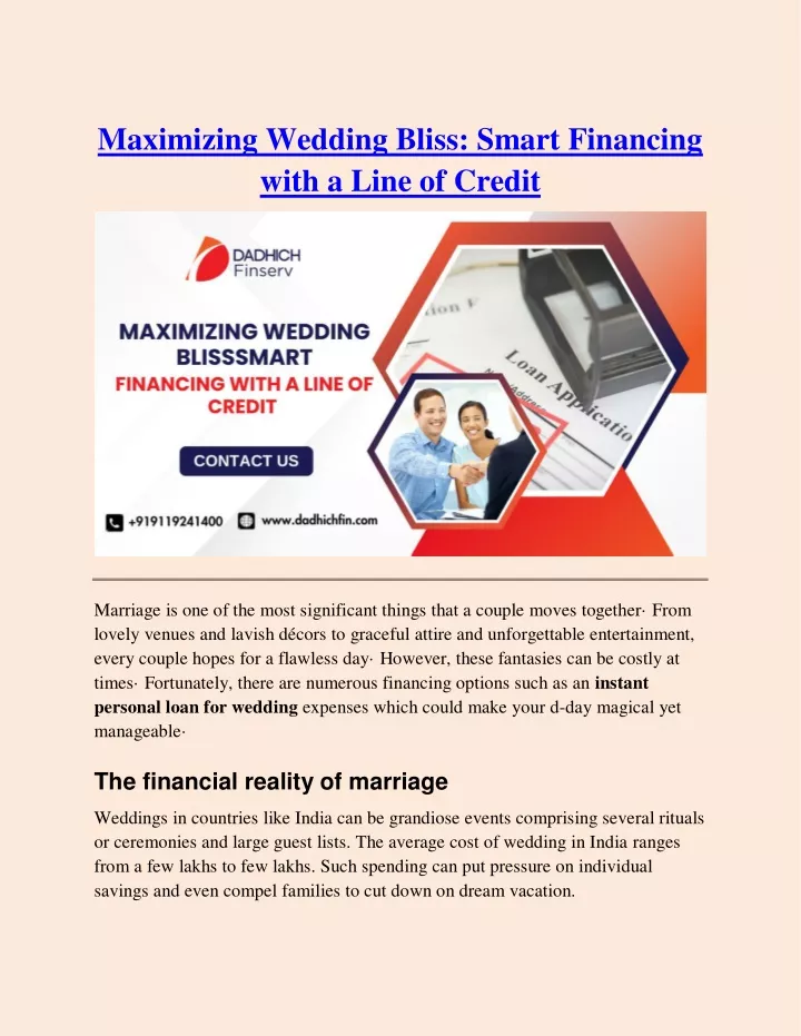 maximizing wedding bliss smart financing with