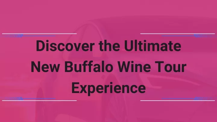 discover the ultimate new buffalo wine tour