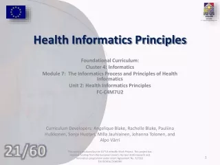 health informatics principles