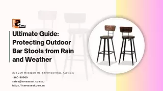 Ultimate Guide: Protecting Outdoor Bar Stools from Rain and Weather