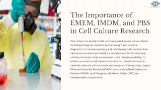 The Importance of EMEM, IMDM, and PBS in Cell Culture Research
