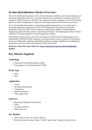 in situ hybridization market overview
