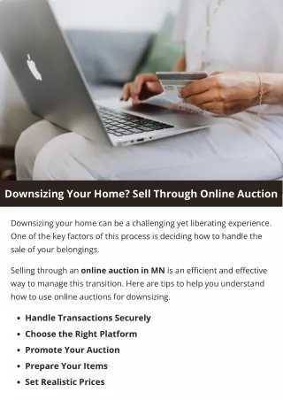 downsizing your home sell through online auction