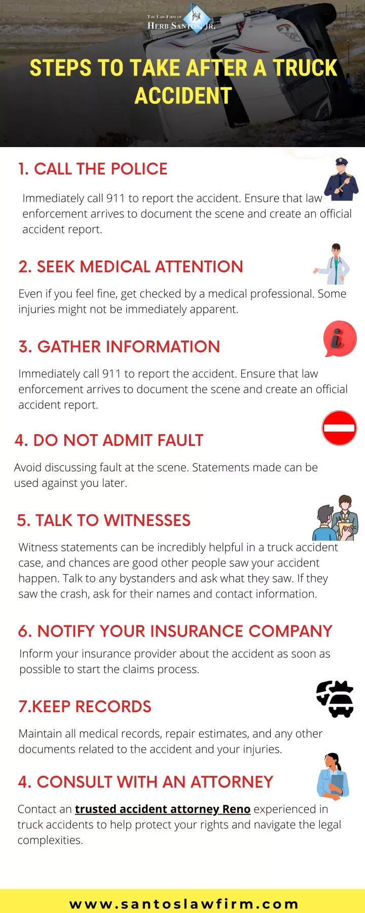 steps to take after a truck accident