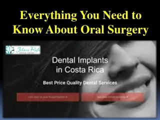 Everything You Need to Know About Oral Surgery