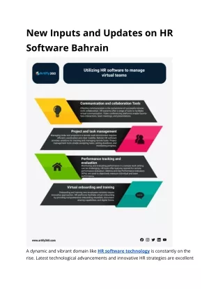 New Inputs and Updates on HR Software Bahrain