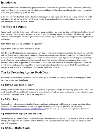 Protecting Against Tooth Decay: Top Tips for Preserving Optimum Oral Health