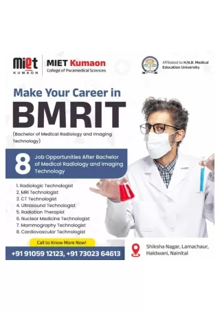 Best BMRIT College In Kumaon - MIET Kumaon