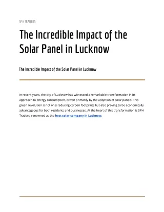 solar panel in lucknow (SPH)