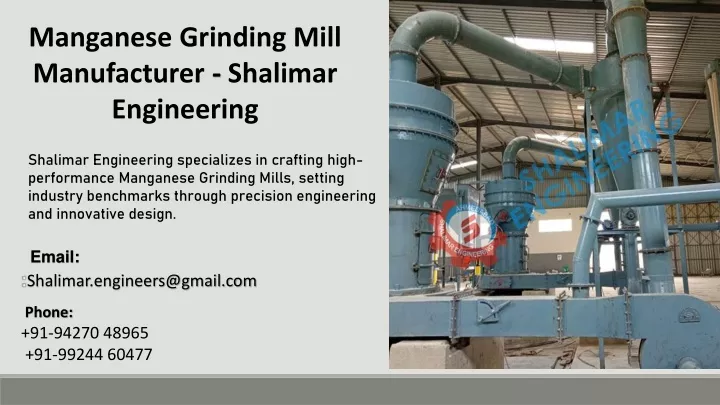 manganese grinding mill manufacturer shalimar