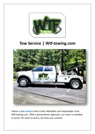 Tow Service | Wtf-towing.com