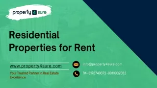 Find the Best Residential Properties for Rent with Property4sure