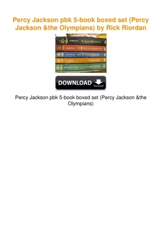 Percy Jackson pbk 5-book boxed set (Percy Jackson & the Olympians) by