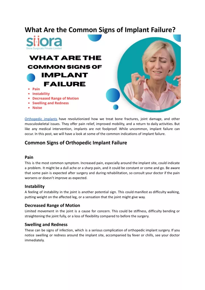 PPT - What Are the Common Signs of Implant Failure.docx PowerPoint ...