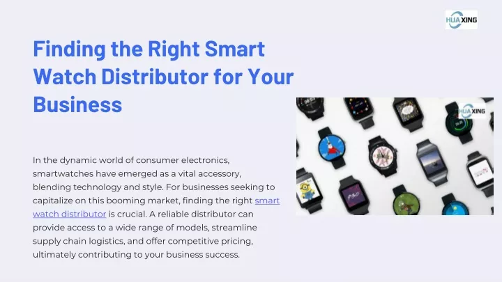 finding the right smart watch distributor