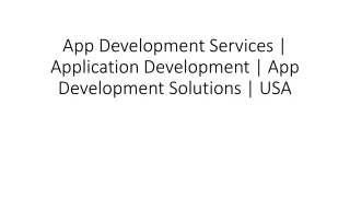 App Development Services | Application Development | App Development Solutions |