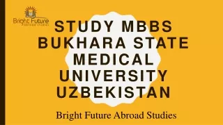 Study MBBS At Bukhara State Medical University Uzbekistan