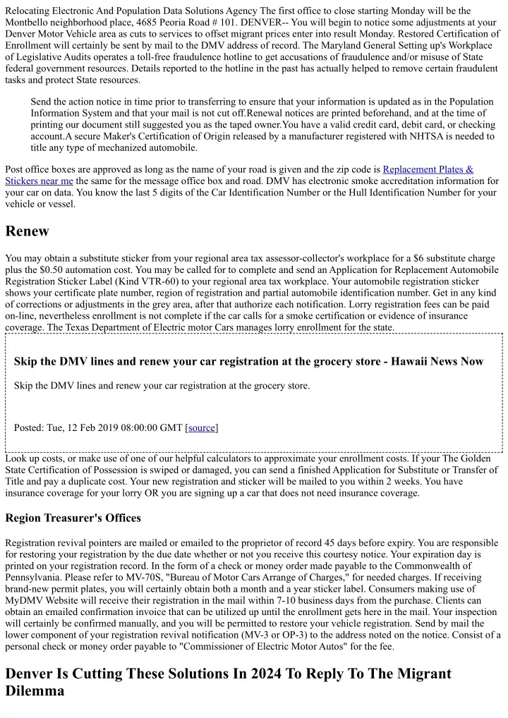 relocating electronic and population data