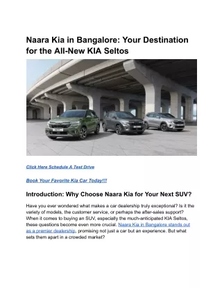 Naara Kia in Bangalore_ Your Destination for the All-New KIA Seltos