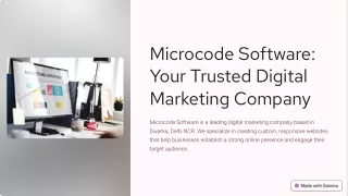 Microcode Software- Your Trusted Digital Marketing Company