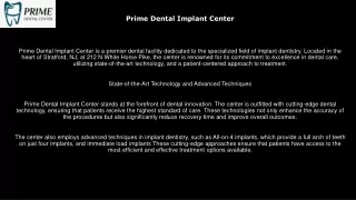 p rime d ental i mplant center prime dental