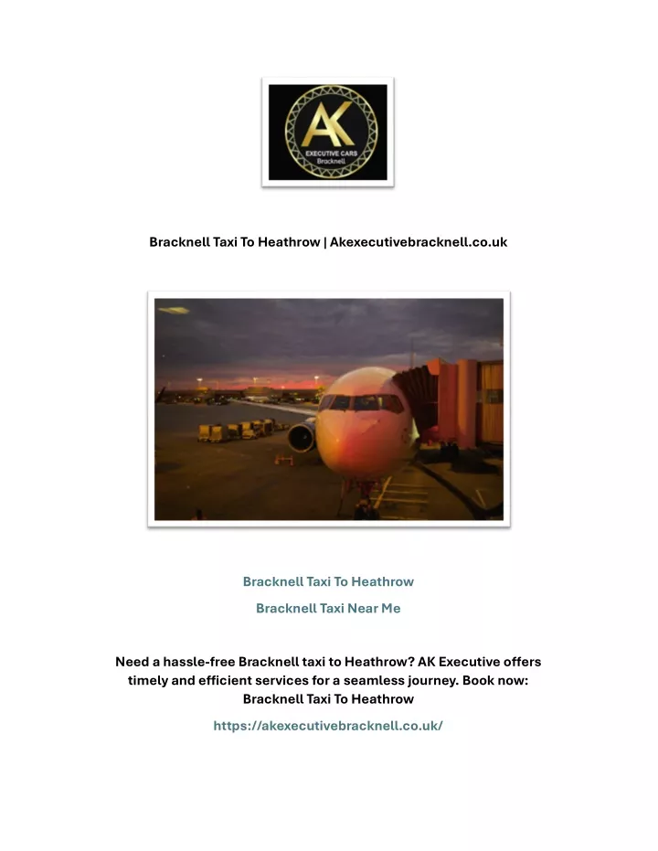 bracknell taxi to heathrow akexecutivebracknell