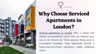 Why Choose Serviced Apartments in London?