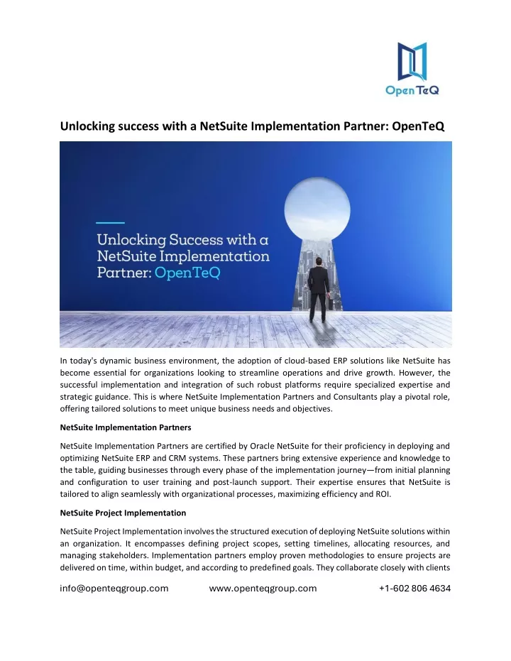 unlocking success with a netsuite implementation