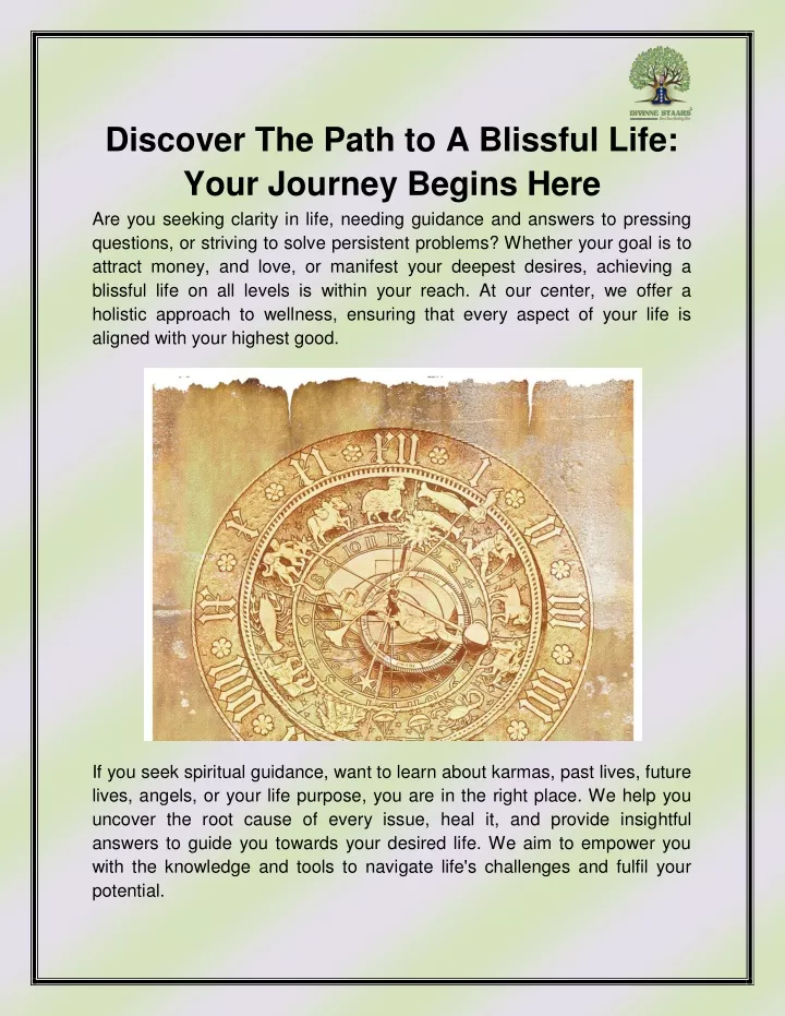 discover the path to a blissful life your journey