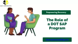 Empowering Recovery: The Role of a DOT SAP Program