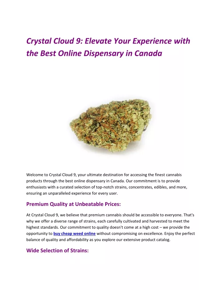 crystal cloud 9 elevate your experience with